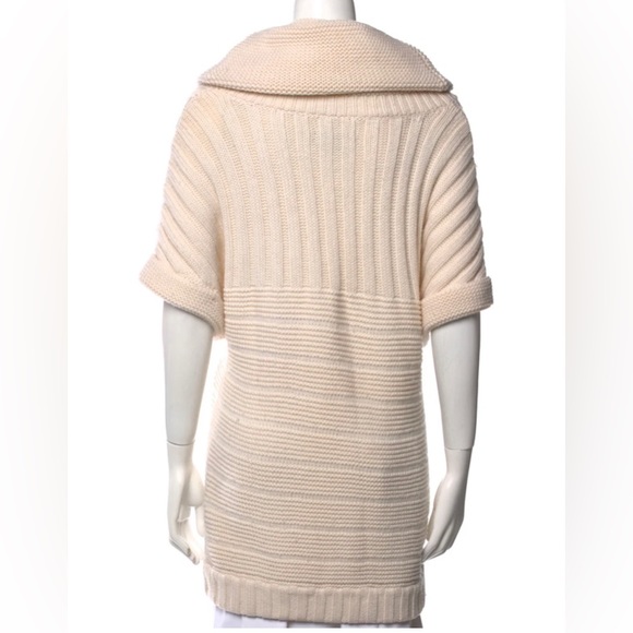 Alice+Olivia 100% Merino Wool Cowl Neck Printed Knit Long Sweater Size Small - Picture 2 of 10